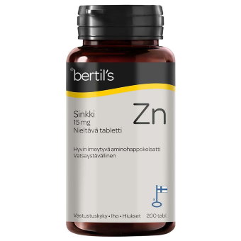 Цинк для иммунитета Bertil's (1 табл в день) с 12 лет, 15 мг 200 табл Цинк для иммунитета Bertil's (1 табл в день) с 12 лет, 15 мг 200 табл