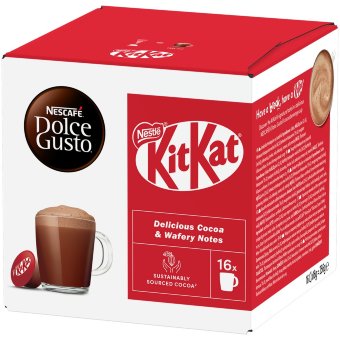 Какао напиток с ароматизатором Nescafé Dolce Gusto KitKat (уп 16 шт) 256 гр