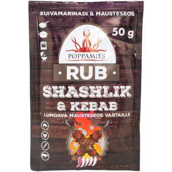 Приправа для шашлыка и кебаба Poppamies Rub 50 гр Приправа для шашлыка и кебаба Poppamies Rub 50 гр
