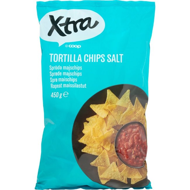 Тортилья чипсы Xtra кукурузные соленые 450 гр