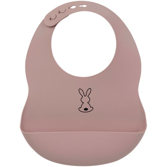 Силиконовый нагрудник Nattou, пыльно-розовый Силиконовый нагрудник Nattou, пыльно-розовый