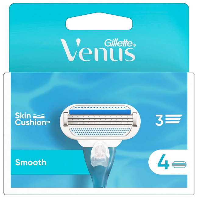 Сменные лезвия Gillette Venus Smooth 4 шт/уп