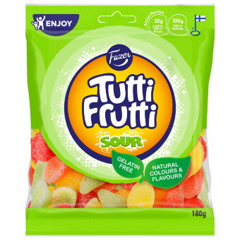 Мармеладные конфеты Tutti Frutti Sour 180 гр Мармеладные конфеты Tutti Frutti Sour 180 гр