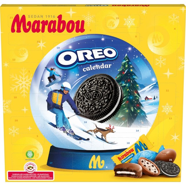 Боьшой рождественский календарь Marabou Oreo 275 гр Боьшой рождественский календарь Marabou Oreo 275 гр