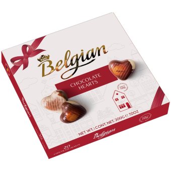 Шоколадные конфеты сердечки Belgian Chocolate Hearts 200 гр Шоколадные конфеты сердечки Belgian Chocolate Hearts 200 гр