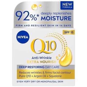 Дневной крем против морщин Экстрапитательный Глубоковосстанавливающий с Q10 SPF15 NIVEA 50 мл Дневной крем против морщин Экстрапитательный Глубоковосстанавливающий с Q10 SPF15 NIVEA 50 мл