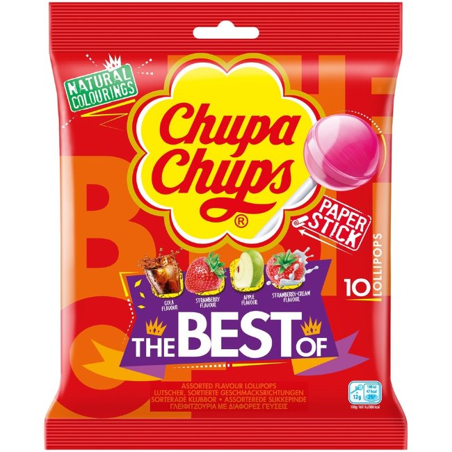Леденцы на палочке Chupa Chups The Best of 10 шт, 120 гр