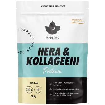 Протеиновая добавка Puhdistamo Athletics Hera & Kollageeni ваниль 500 гр