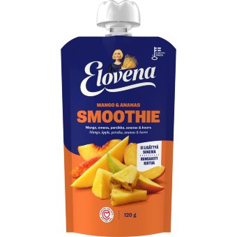 Смузи манго и ананас Elovena 120 гр Смузи манго и ананас Elovena 120 гр