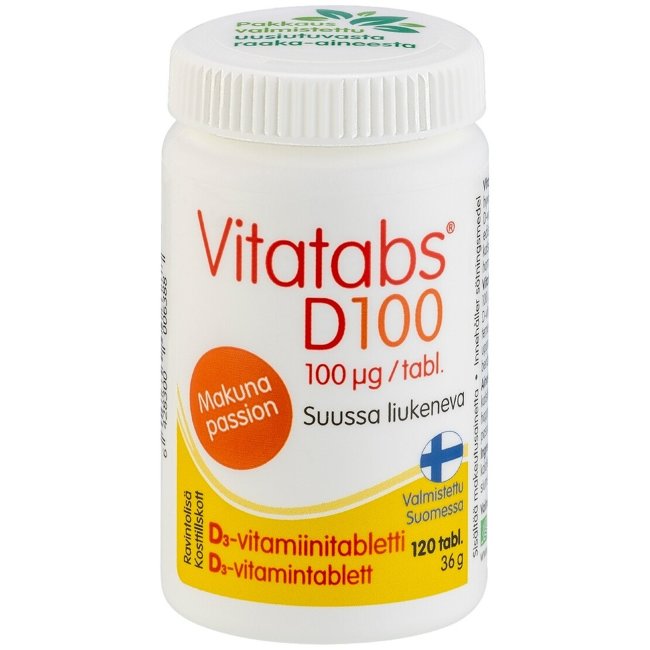 Витамин Д Vitatabs D 100 мкг 120 таблеток Hankintatukku