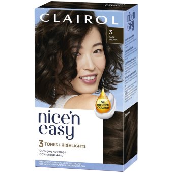 Стойкая краска для волос Clairol Nice'n Easy 3 темно-русый Стойкая краска для волос Clairol Nice'n Easy 3 темно-русый