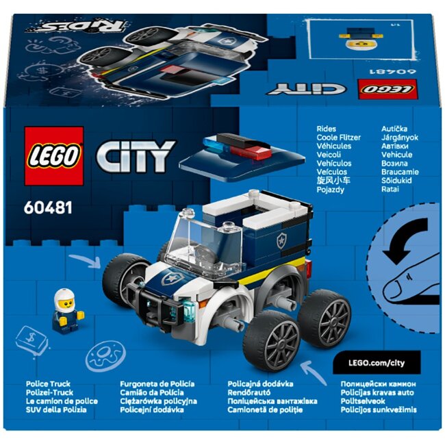 Игрушечный автомобиль LEGO® City Brick Rides 60481 – Полицейская машина