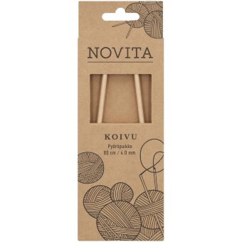Круговые спицы Novita Pyöröpuikko берёзовые 80 см - 4 мм