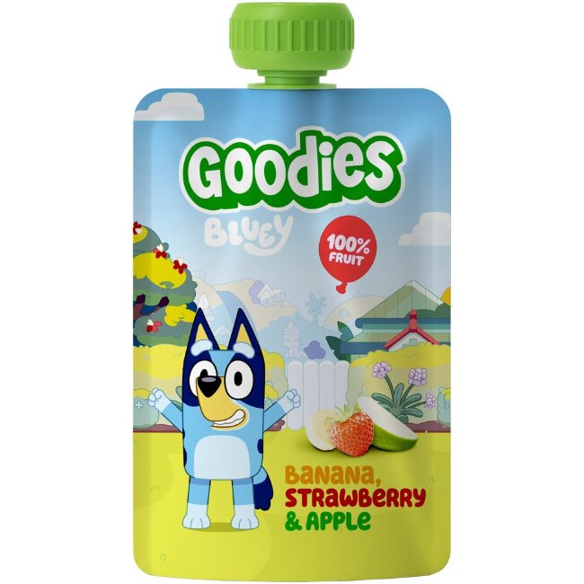 Смузи Goodies Bluey с бананом, клубникой и яблоком 100 гр