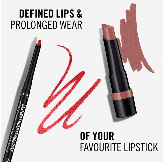 Автоматический контур для губ Rimmel Lasting Finish Exaggerate 1 г 024 Red Diva Автоматический контур для губ Rimmel Lasting Finish Exaggerate 1 г 024 Red Diva
