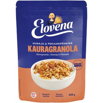 Овсяная гранола Elovena с медом и пекановыми орехами 350 гр Овсяная гранола Elovena с медом и пекановыми орехами 350 гр