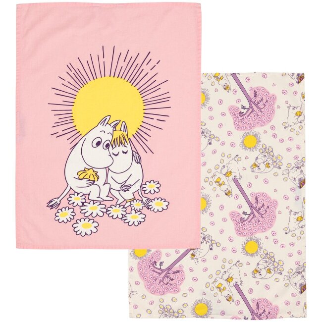 Набор кухонных полотенец Moomin Arabia Muumi 50x70 Сердечки GOTS Набор кухонных полотенец Moomin Arabia Muumi 50x70 Сердечки GOTS