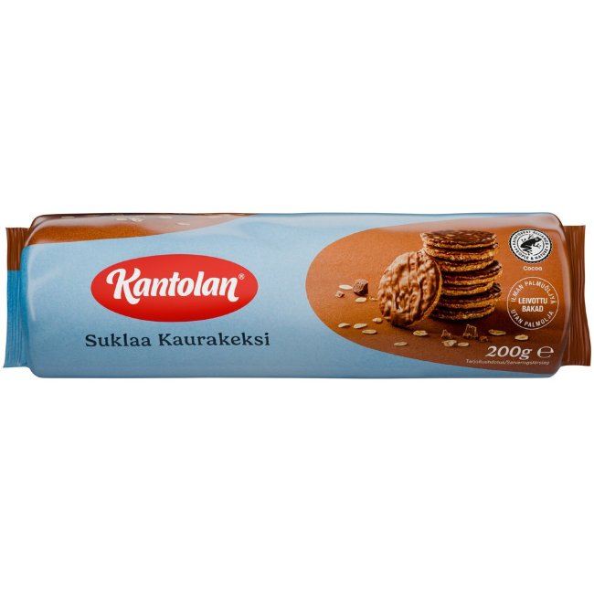 Овсяное печенье с шоколадом Kantolan 200 гр
