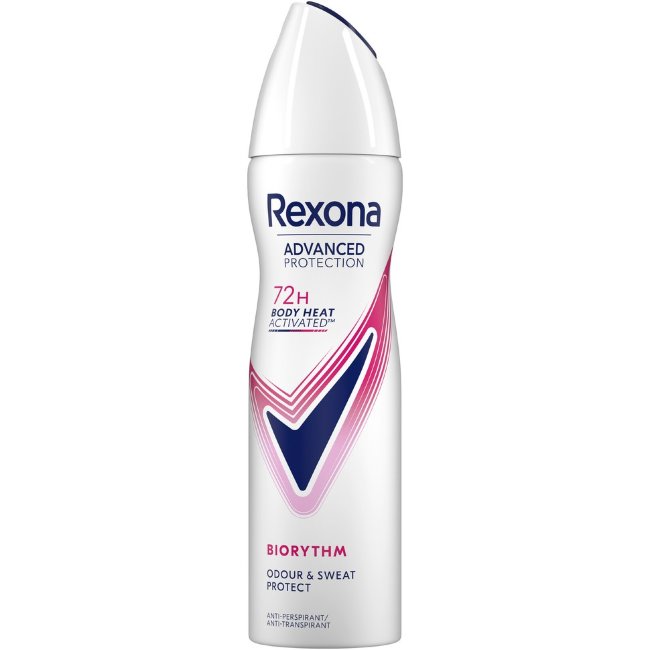 Антиперспирант-дезодорант Rexona 72h Advanced Protection Biorythm аэрозоль для женщин 150 мл