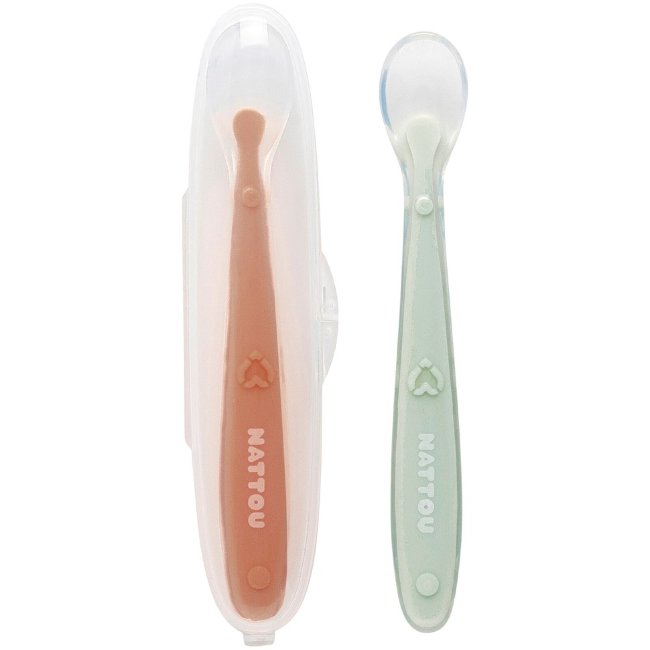 Силиконовые первые ложки Nattou (уп 2 шт) Силиконовые первые ложки Nattou (уп 2 шт)