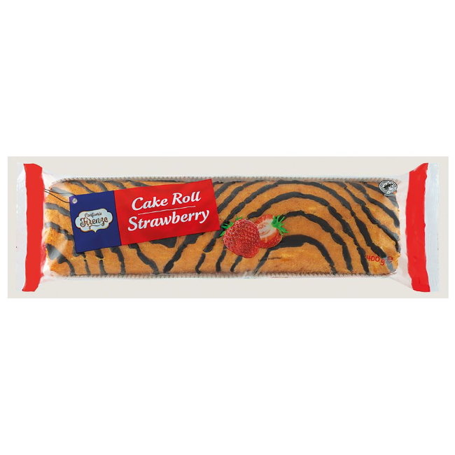 Торт-рулет клубничный Firenze, 400 гр