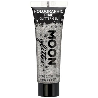 Голографический серебристый гель с мелким блеском Moon 12 мл Голографический серебристый гель с мелким блеском Moon 12 мл