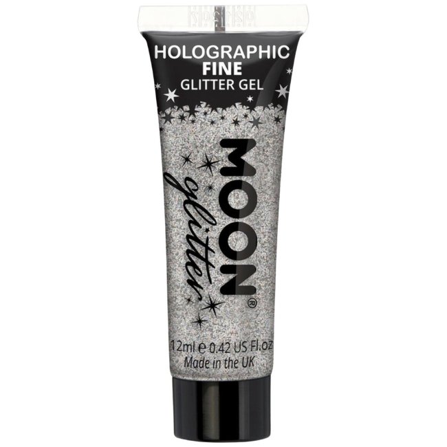 Голографический серебристый гель с мелким блеском Moon 12 мл Голографический серебристый гель с мелким блеском Moon 12 мл