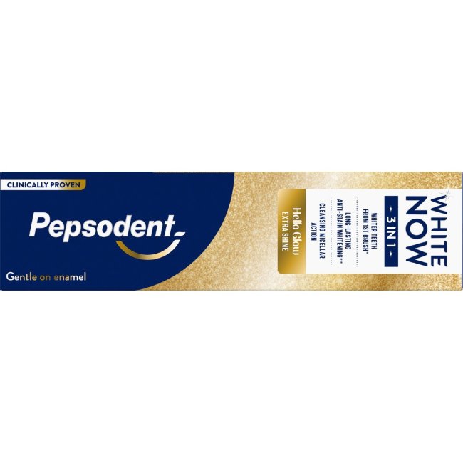 Отбеливающая зубная паста Pepsodent White Now 3in1 Hello Glow 75 мл Отбеливающая зубная паста Pepsodent White Now 3in1 Hello Glow 75 мл