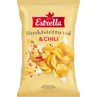 Чипсы Estrella с жареным маслом и чили 275 гр