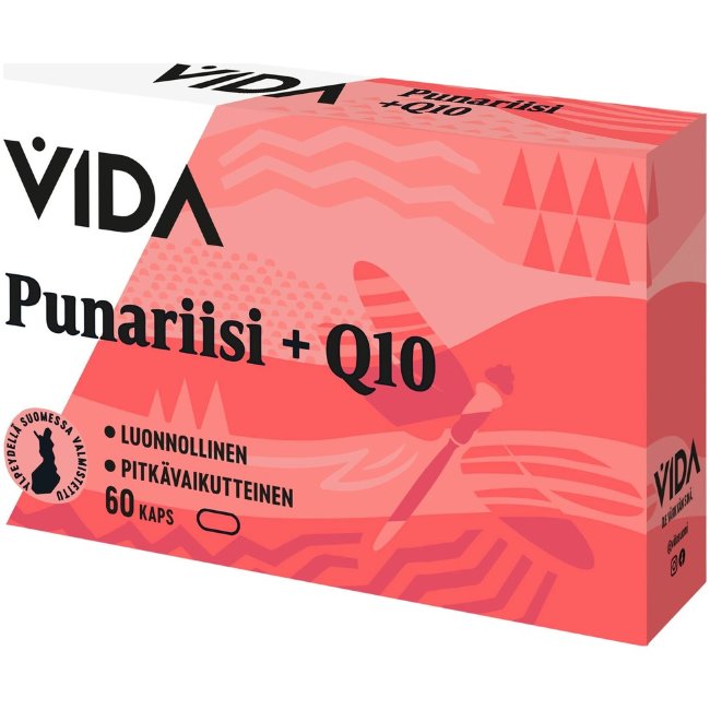 Красный рис и убихинон Q10 для контроля холестерина Vida Punariisi + Q10 60 капсул Красный рис и убихинон Q10 для контроля холестерина Vida Punariisi + Q10 60 капсул