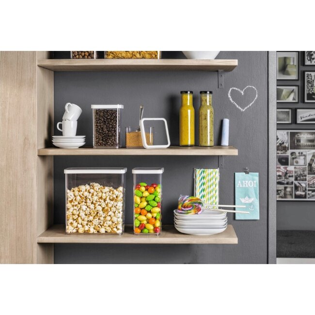 Контейнер для хранения Rotho Premium Loft 1,0 л квадратный прозрачный