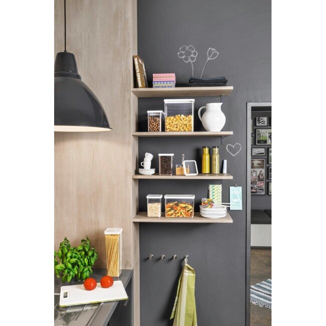 Контейнер для хранения Rotho Premium Loft 1,0 л квадратный прозрачный