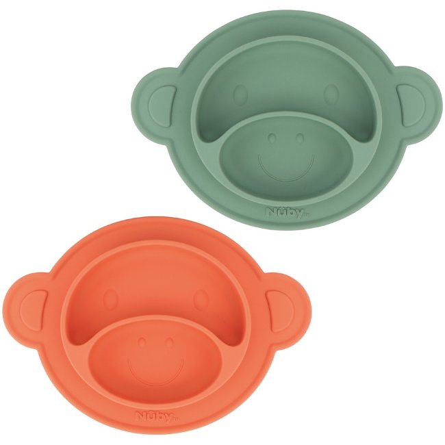 Силиконовая тарелка Nuby Monkey