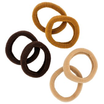 Коричневые большие резинки для волос Ibero 6 шт Коричневые большие резинки для волос Ibero 6 шт