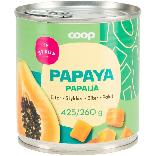 Папайя в сахарном сиропе Coop 425/260 гр