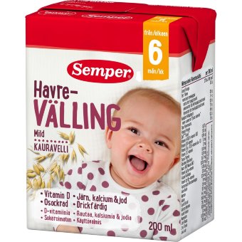 Готовая каша Semper Kauravelli для детей от 6 месяцев 200 мл