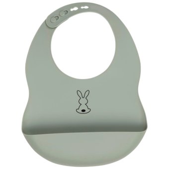 Силиконовый нагрудник Nattou, зеленый