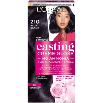 Полуперманентная краска для волос L'Oréal Paris Casting Crème Gloss 210 Blue Black для нормальных волос 1 шт Полуперманентная краска для волос L'Oréal Paris Casting Crème Gloss 210 Blue Black для нормальных волос 1 шт