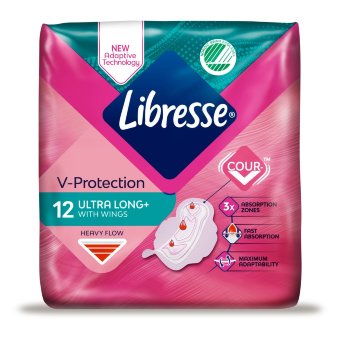 Гигиенические прокладки Libresse Ultra Long+ Wing 12 шт Гигиенические прокладки Libresse Ultra Long+ Wing 12 шт