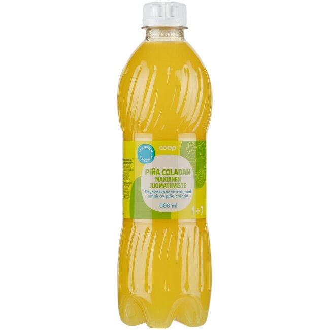 Безсахарный концентрат напитка Coop со вкусом пина колада 0,5 л