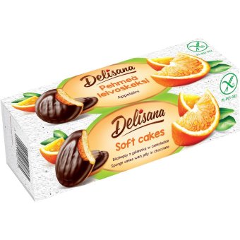 Желейное печенье Delisana с апельсином 150 гр Желейное печенье Delisana с апельсином 150 гр