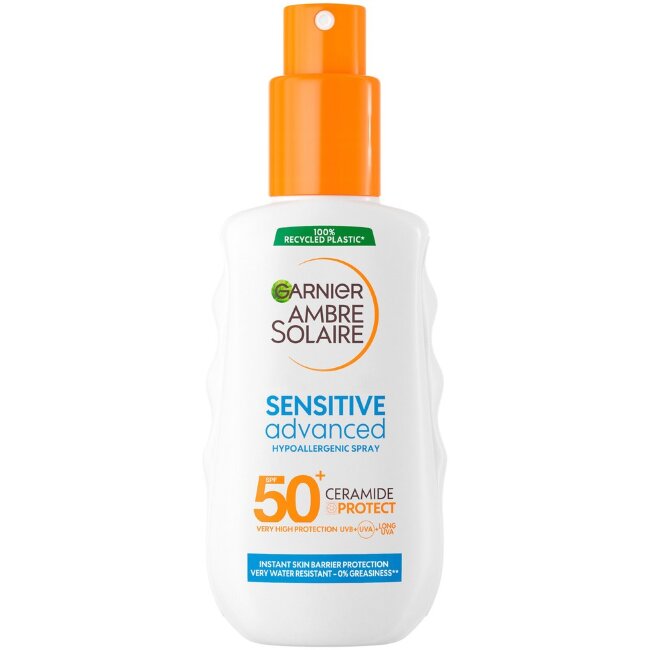 Спрей для защиты от солнца Garnier Ambre Solaire Sensitive Advanced Protection для взрослых SPF50+ 150 мл