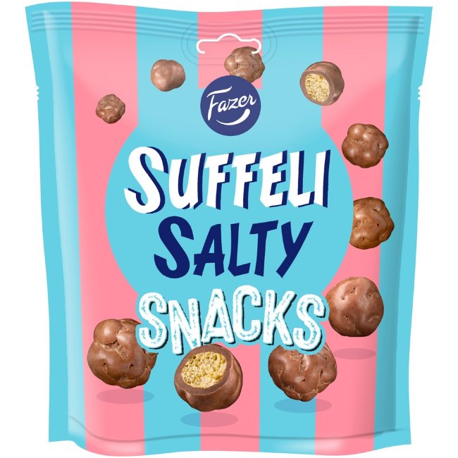 Кукурузные конфеты в молочном шоколаде Fazer Suffeli Salty Snacks 140 гр