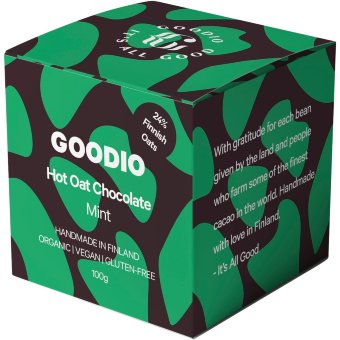 Органическая овсяная какао-крошка с мятным шоколадом Goodio 100 гр