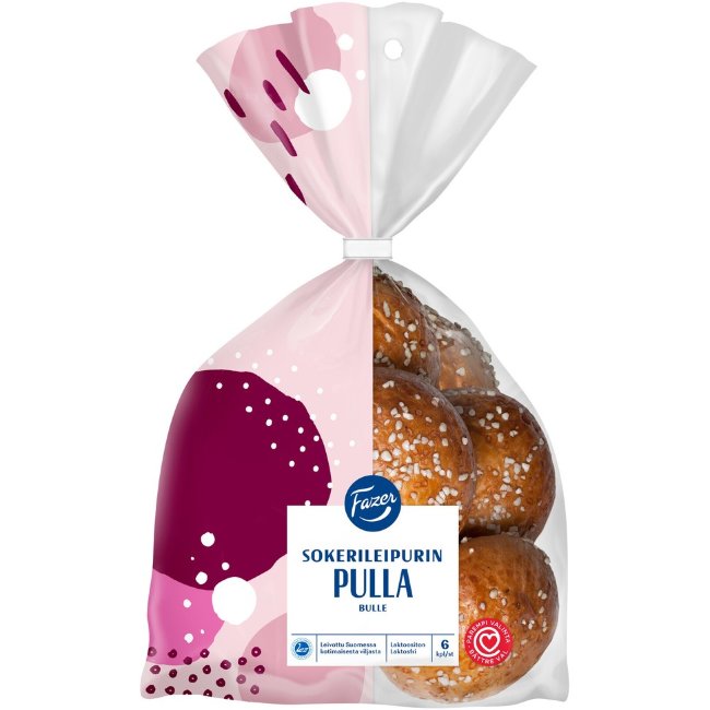 Сдобные булочки Fazer (уп 6 шт) Pulla 240 гр