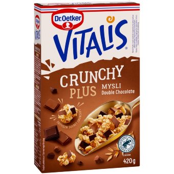 Мюсли Dr. Oetker Vitalis Crunchy Plus двойной шоколад 420 гр