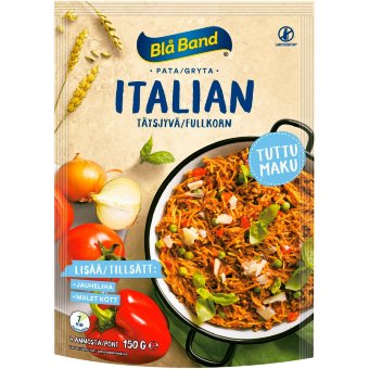 Полноценные макароны из цельной пшеницы Blå Band Italian Pata с овощами и специями 150 гр Полноценные макароны из цельной пшеницы Blå Band Italian Pata с овощами и специями 150 гр