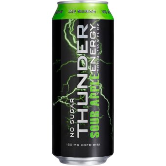 Энергетический напиток Thunder Energy кислое яблоко без сахара 500 мл