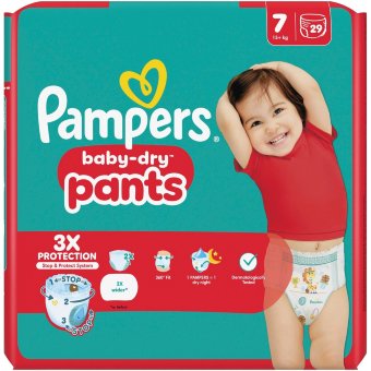 Подгузники-шорты Pampers Baby Dry S7 15+ кг 29 шт