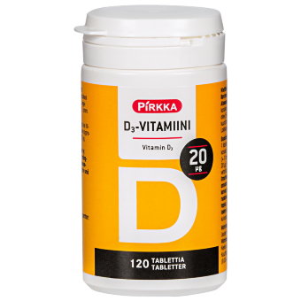 Витамин Д3 Pirkka D3- 20 мкг 120 табл
